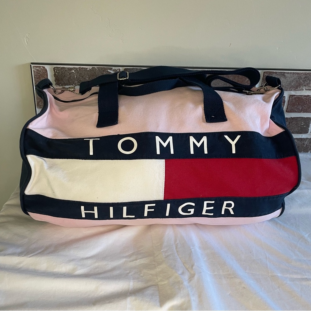 Tommy Hilfiger Pink, Red, White and Blue Duffel Bag
